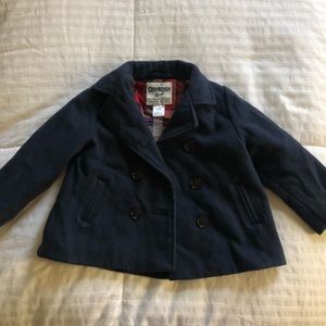 Oshkosh pea coat with flannel lining
